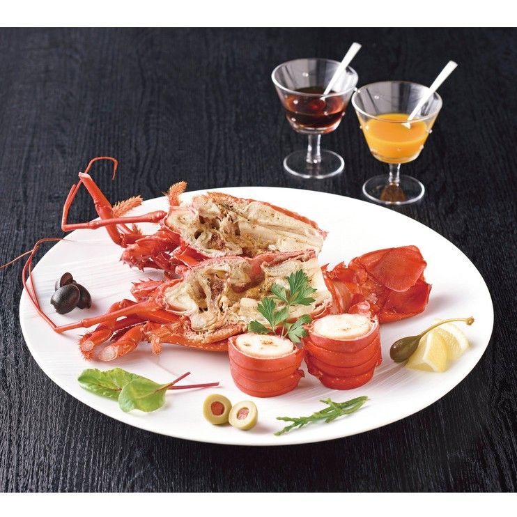 ＜日本のおいしいお料理＞伊勢海老筒切りステーキ 2種のソース付 2～3人前 賞味期限：製造日より冷凍90日